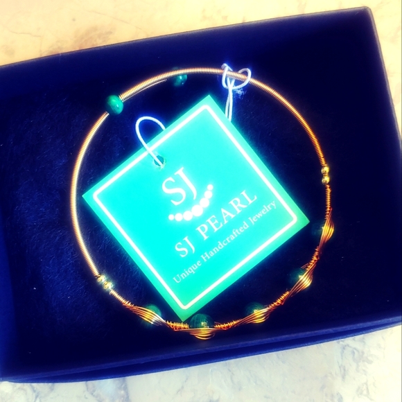 SJ Pearl Unique Handcrafted Malachite Bracelet ☆》NWT《☆ - Picture 5 of 8